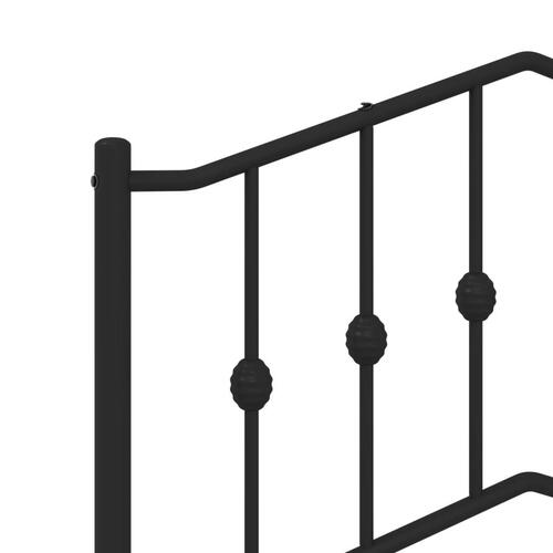 Sengegavl 140 cm metal sort