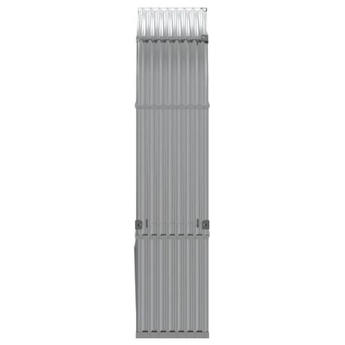 Brændestativ 120x45x210 cm galvaniseret stål lysegrå