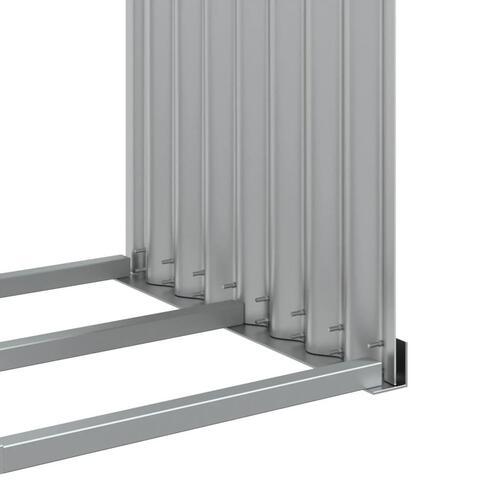 Brændestativ 120x45x210 cm galvaniseret stål lysegrå