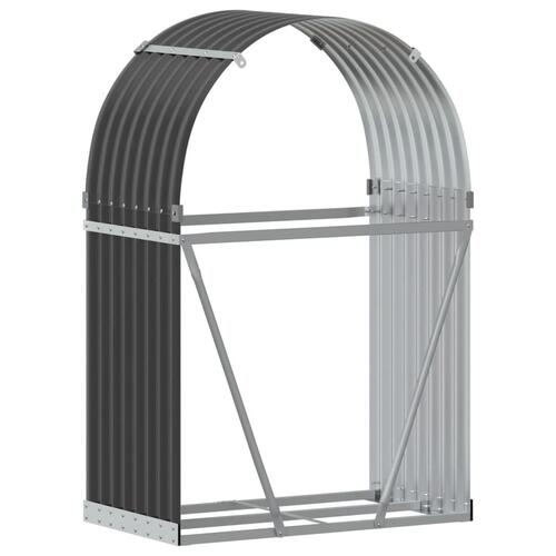 Brændestativ 80x45x120 cm galvaniseret stål antracitgrå