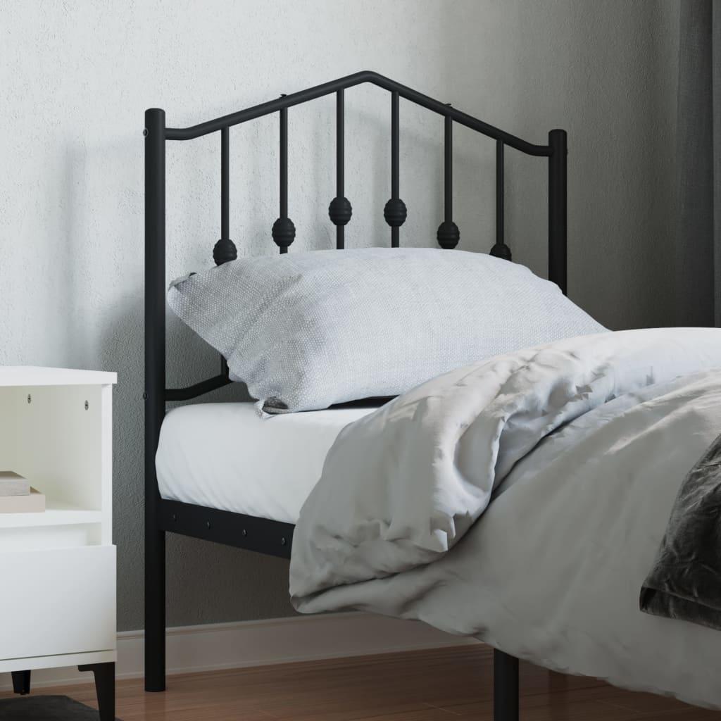 Sengegavl 75 cm metal sort
