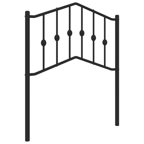 Sengegavl 75 cm metal sort