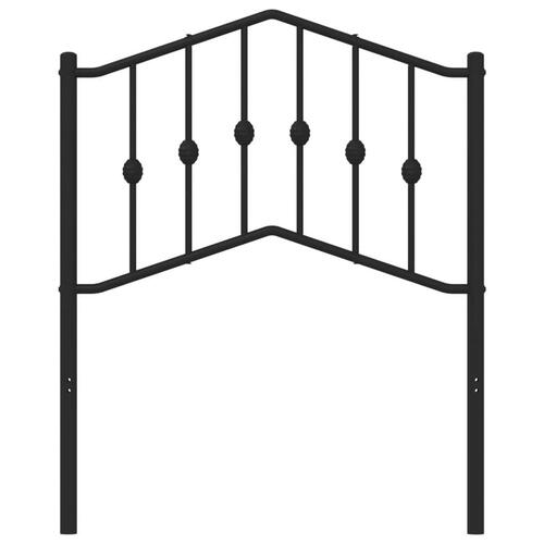 Sengegavl 75 cm metal sort