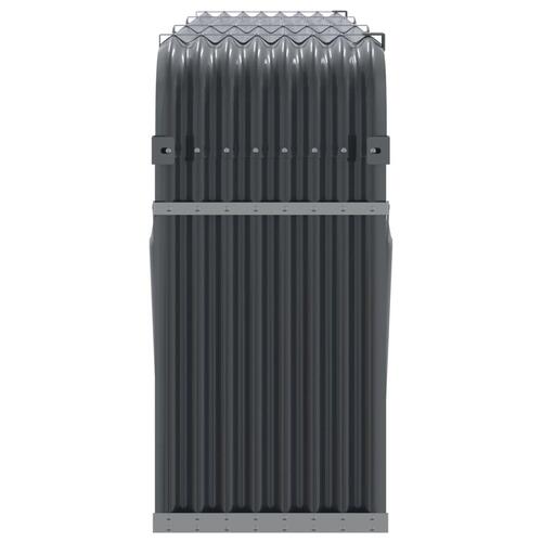 Brændestativ 234x45x100 cm galvaniseret stål antracitgrå