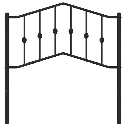 Sengegavl 90 cm metal sort