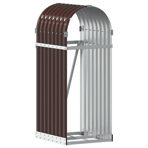 Brændestativ 40x45x100 cm galvaniseret stål brun