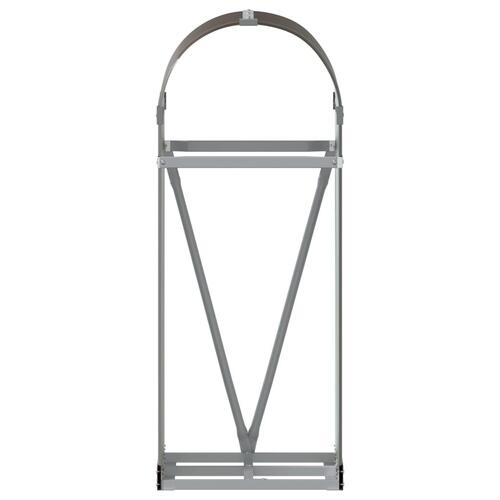 Brændestativ 40x45x100 cm galvaniseret stål brun