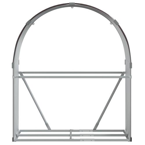 Brændestativ 120x45x140 cm galvaniseret stål brun