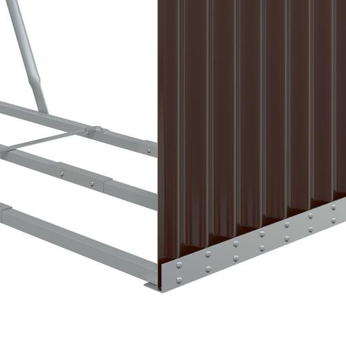 Brændestativ 120x45x140 cm galvaniseret stål brun