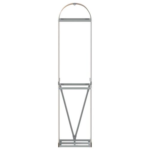 Brændestativ 40x45x170 cm galvaniseret stål lysebrun