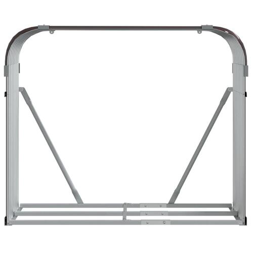 Brændestativ 120x45x100 cm galvaniseret stål brun