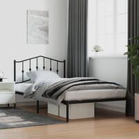 Sengeramme med sengegavl 107x203 cm metal sort