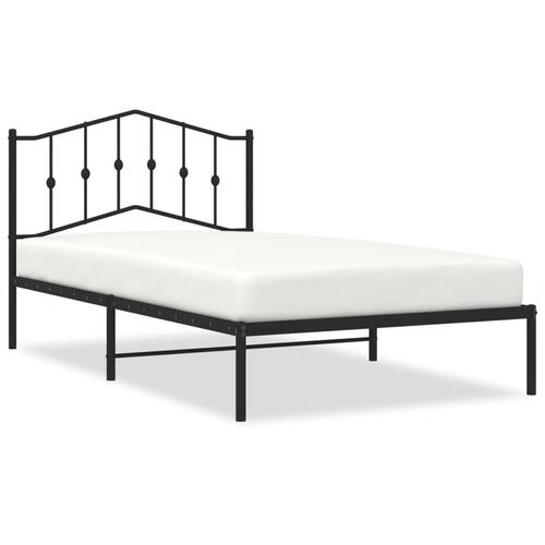 Sengeramme med sengegavl 107x203 cm metal sort