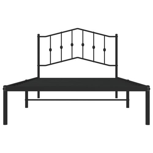 Sengeramme med sengegavl 107x203 cm metal sort