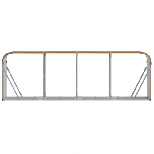 Brændestativ 300 × 45 × 100 cm - galvaniseret stål i trælook