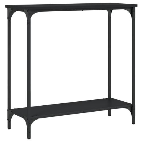 Konsolbord 75x30,5x75 cm konstrueret træ sort
