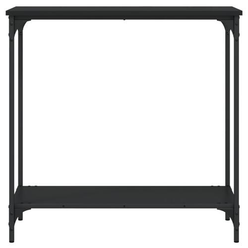 Konsolbord 75x30,5x75 cm konstrueret træ sort