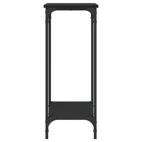 Konsolbord 75x30,5x75 cm konstrueret træ sort