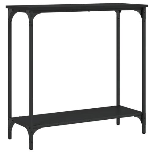Konsolbord 75x30,5x75 cm konstrueret træ sort