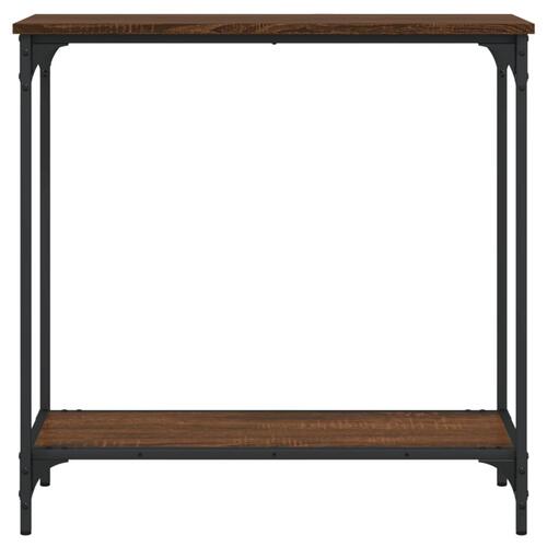Konsolbord 75x30,5x75 cm konstrueret træ brunt egetræ