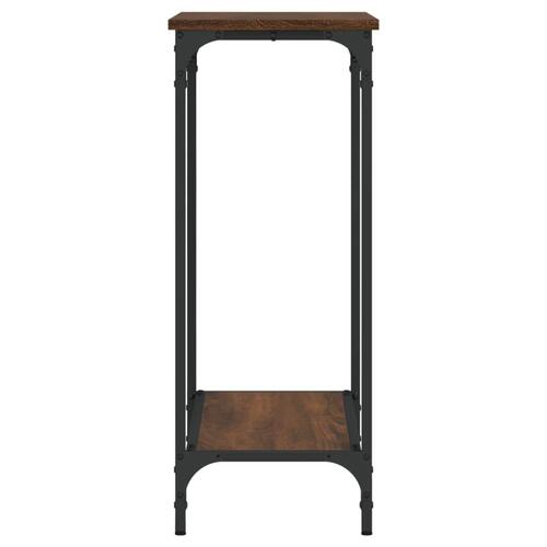 Konsolbord 75x30,5x75 cm konstrueret træ brunt egetræ