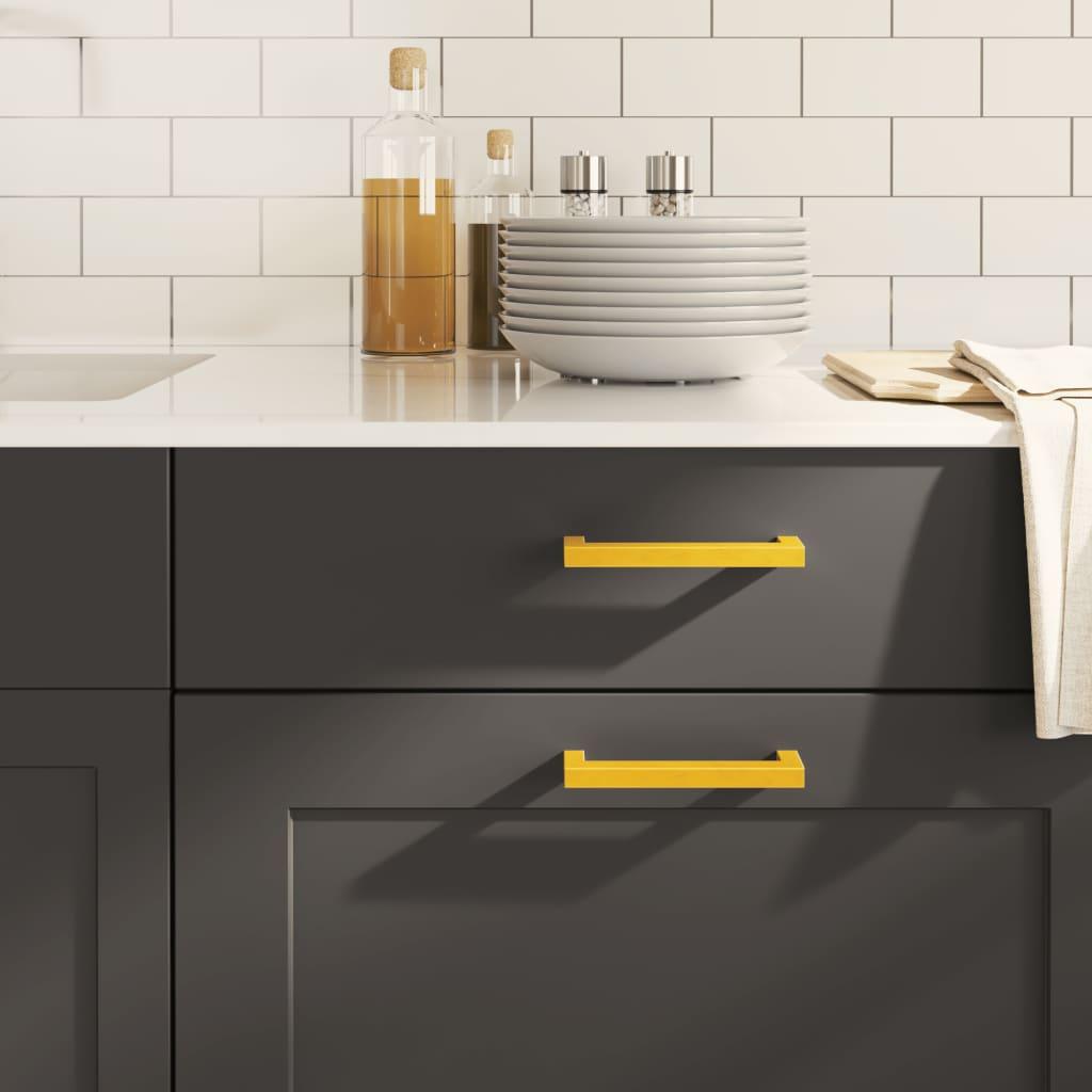 Skabshåndtag 20 stk. 128 mm rustfrit stål guldfarvet