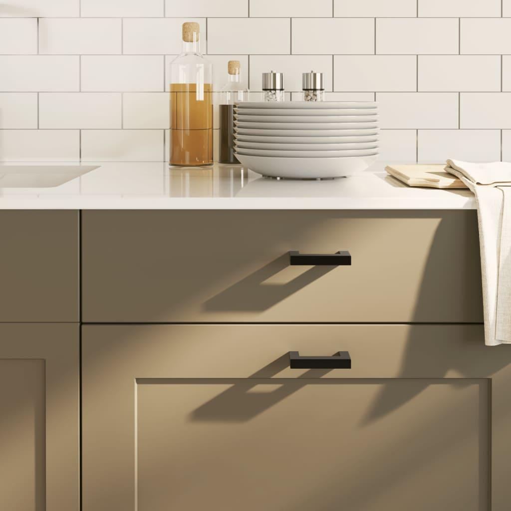 Skabshåndtag 20 stk. 64 mm rustfrit stål sort