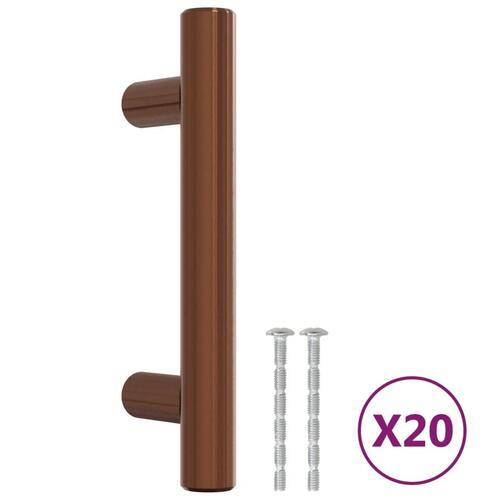 Skabshåndtag 20 stk. 64 mm rustfrit stål bronzefarvet
