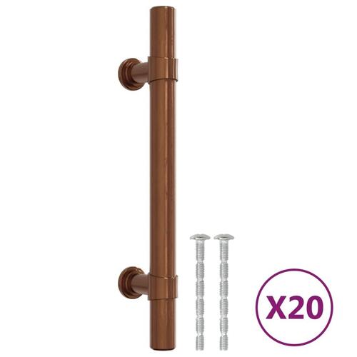 Skabshåndtag 20 stk. 96 mm rustfrit stål bronzefarvet