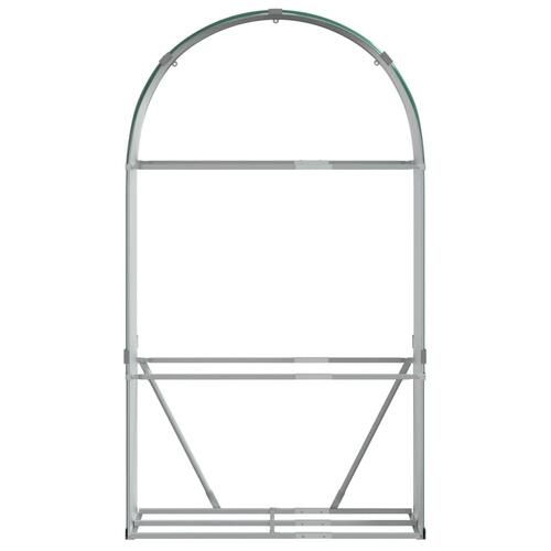 Brændestativ 120x45x210 cm galvaniseret stål grøn