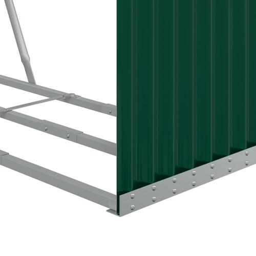 Brændestativ 120x45x210 cm galvaniseret stål grøn