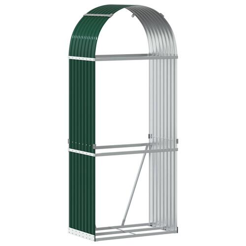 Brændestativ 80x45x190 cm galvaniseret stål grøn