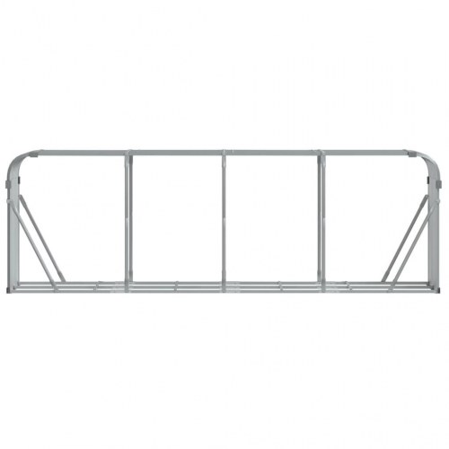 Brændeholder lysegrå 300×45×100 cm - galvaniseret stål