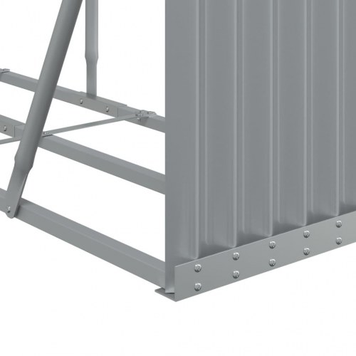 Brændeholder lysegrå 300×45×100 cm - galvaniseret stål