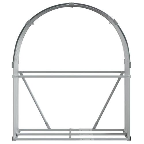 Brændestativ 120x45x140 cm galvaniseret stål antracitgrå