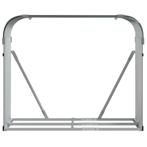 Brændestativ 120x45x100 cm galvaniseret stål antracitgrå