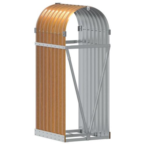 Brændestativ 40x45x100 cm galvaniseret stål lysebrun