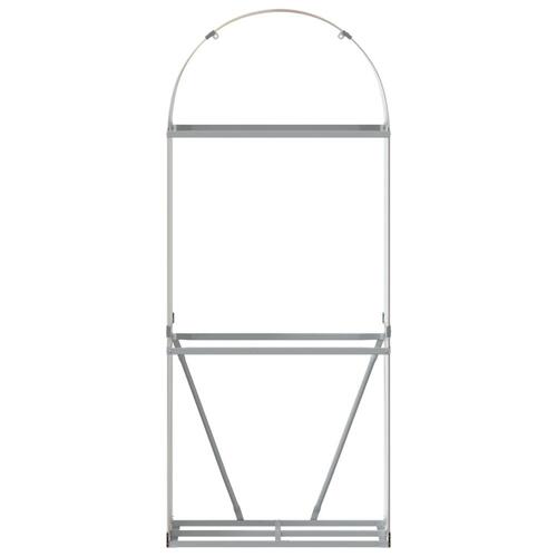 Brændestativ 80x45x190 cm galvaniseret stål lysebrun