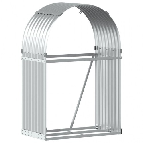 Brændestativ 80×45×120 cm - galvaniseret stål, sølvfarvet