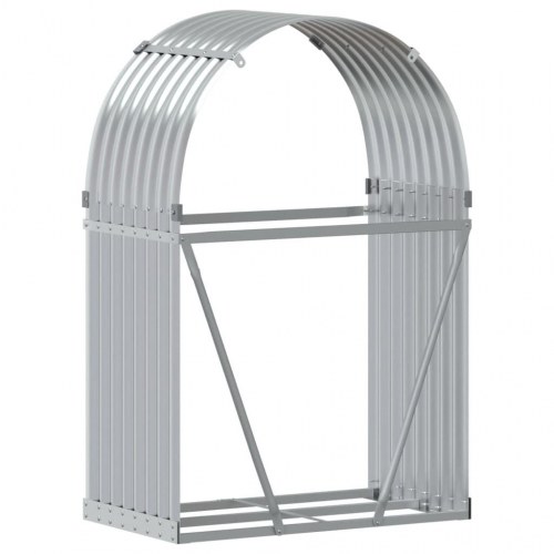 Brændestativ 80×45×120 cm - galvaniseret stål, sølvfarvet