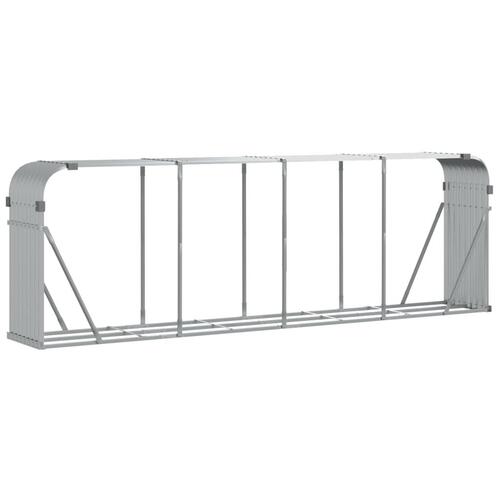 Brændestativ 300x45x100 cm galvaniseret stål sølvfarvet