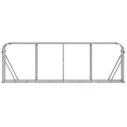 Brændestativ 300x45x100 cm galvaniseret stål sølvfarvet