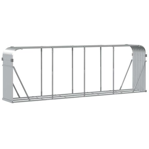 Brændestativ 300x45x100 cm galvaniseret stål sølvfarvet
