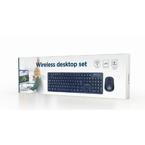 Tastatur og mus GEMBIRD KBS-WCH-03 Qwerty UK Sort Monochrome QWERTY Qwerty US