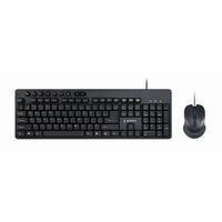 Tastatur og mus GEMBIRD KBS-UM-04 Sort Monochrome QWERTY Qwerty US