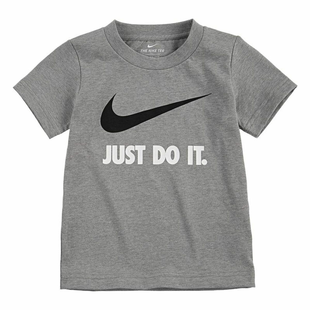 Børne Kortærmet T-shirt Nike Swoosh Jdi Ss Grå 4-5 år