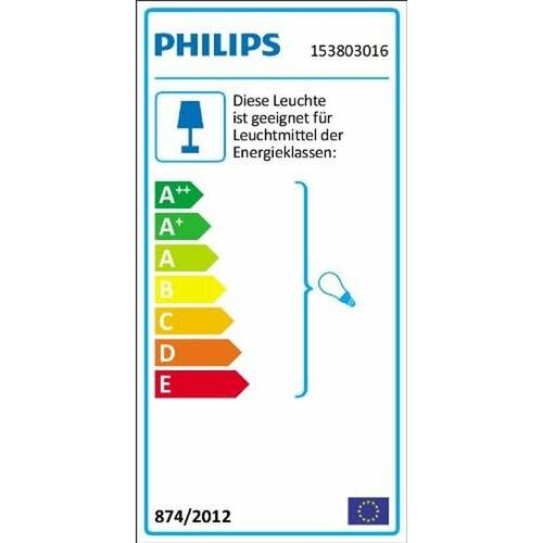 Væglampe Philips My Garden Creek Sort Aluminium A 60 W E27