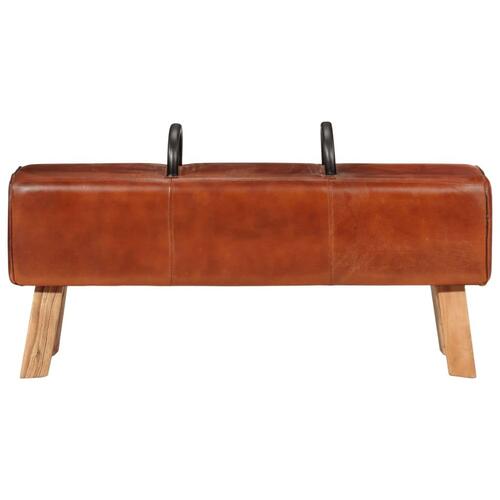 Gymnastikbuk 110 cm ægte skind brun