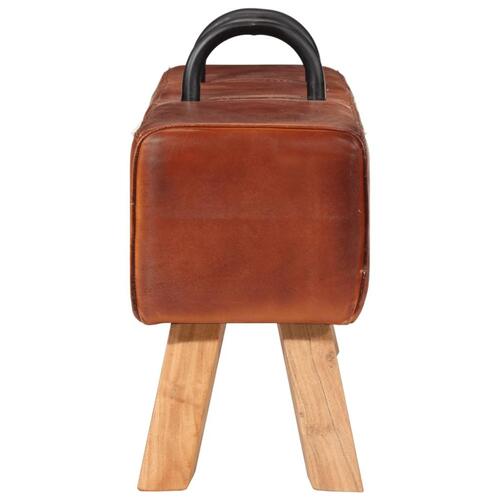 Gymnastikbuk 110 cm ægte skind brun