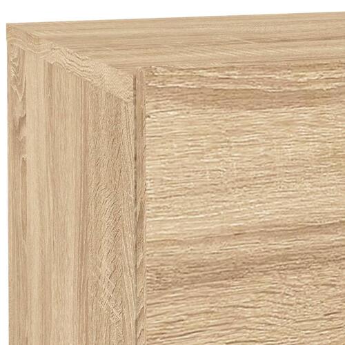 Sengebord med LED-lys 70x36x40,5 cm sonoma-eg